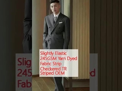Ligeramente elástico 245GSM Yarn Tintado de Tejido Franja cuadriculada TR Franja OEM